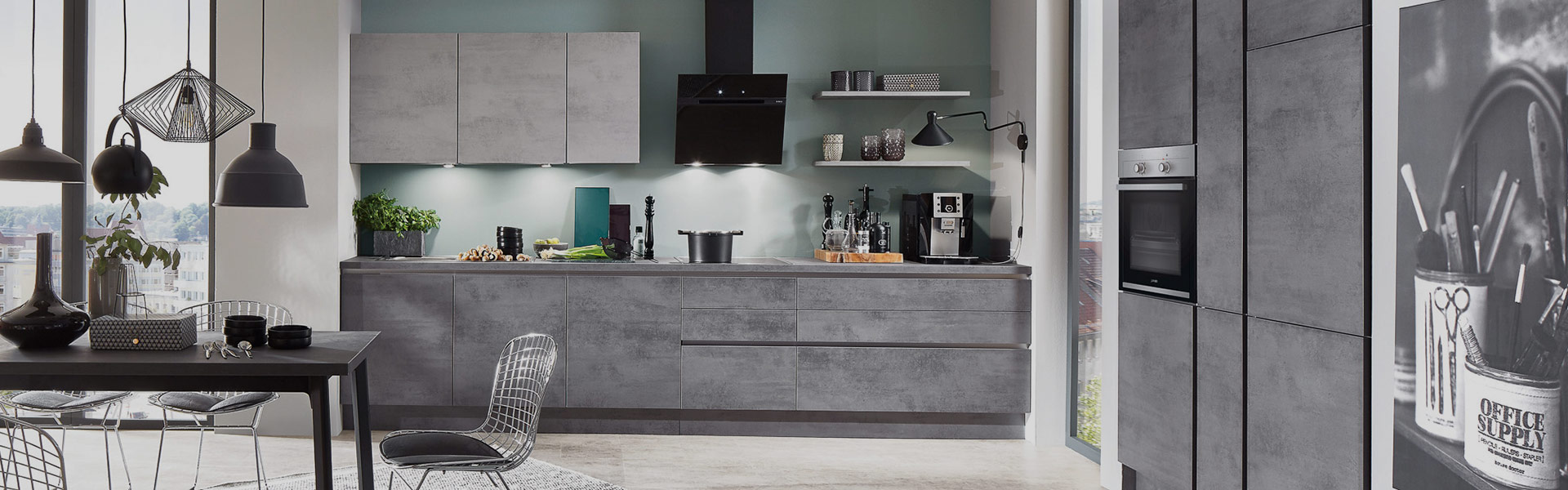 surreal design kitchen open plan